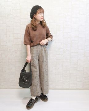 チェック ボルドー ワイドパンツのコーディネート一覧 Cbk カブキ
