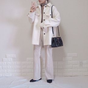 GU（ジーユー）のオーバーサイズシャツジャケットでこなれ感たっぷりに