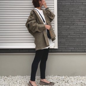 ハンサムなコーデにはバレエシューズでフェミニンMIX