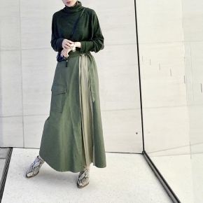 ニット カーキ タートルネックのコーディネート一覧 Cbk カブキ