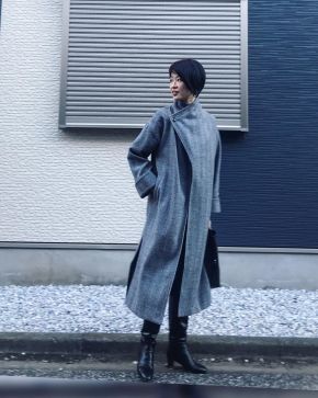 グレー コート ロング ヘリンボーンのコーディネート一覧 Cbk カブキ