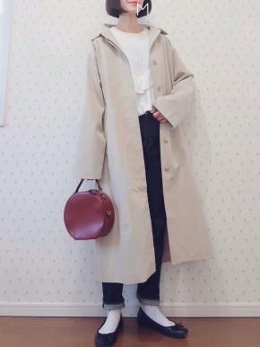 ネイビー ステンカラーコートのコーディネート一覧 Cbk カブキ