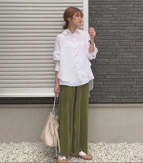 パンツ カーキ プリーツのコーディネート一覧 Cbk カブキ