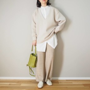 アルシーヴ Archives チェック異素材切替襟付きワンピースのコーディネート一覧 Cbk カブキ