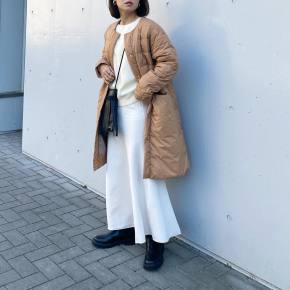 ノーカラーコート ジャケット ダウン