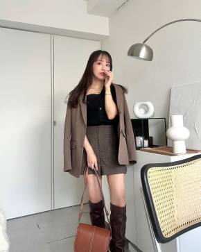 【きれいめコーデ2】カッチリしたジャケット×ショートパンツ