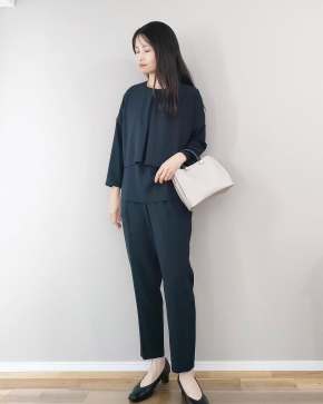スーツみたいな服|ブラウス×ボトムのセットアップ