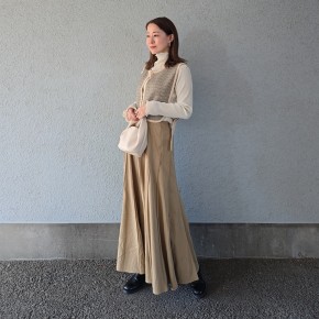 ベージュのスカート|大人の品のよさが引き立つ!
