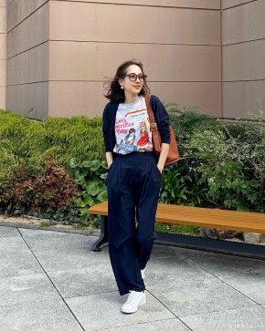 黒ジャケット・カーディガンを羽織って大人っぽく