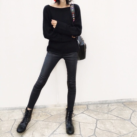 GYDA ショートソックスブーツ ブラック EMODA EGOIST ZARA 厚底】バルキーショートブーツ[品番：MKSW0059218]｜GYDA