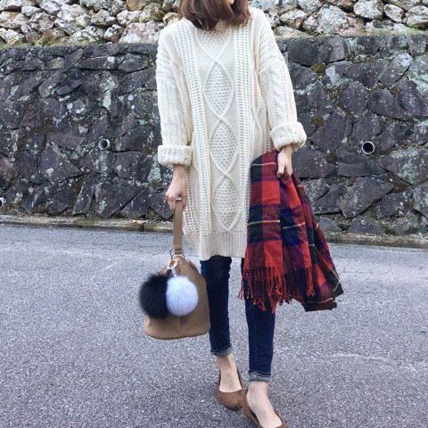 CHICWISH(シックウィッシュ)｜ラメ入り配色ニットワンピース CHICWISH(シックウィッシュ)｜ラメ入り配色ニットワンピース