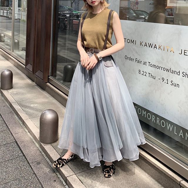 AMERI HARNESS SUSPENDER SKIRT - ロングスカート