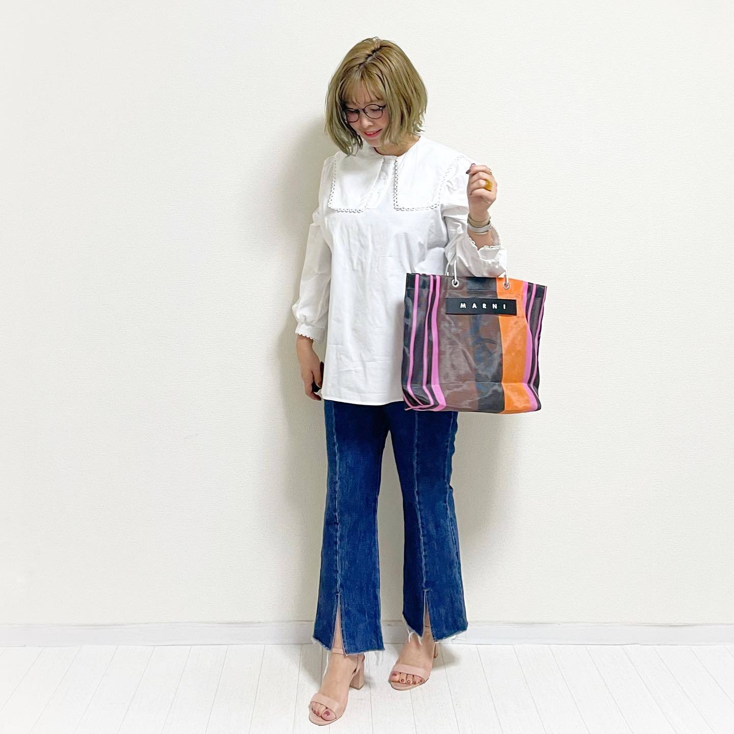 Merci トート デニムストライプ デニムトートバッグ Sサイズ | HMclothing デニムバッグ専門店