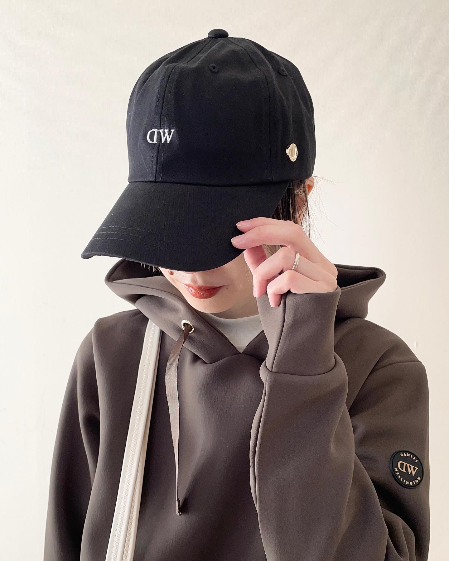 ブラック ロゴ キャップ 無地 Daniel Wellington（ダニエル