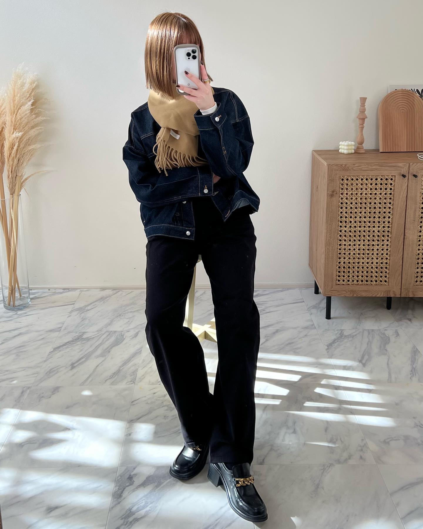 Dior ダークデニムジャケット ウエストベルト付き Dior ダークデニム