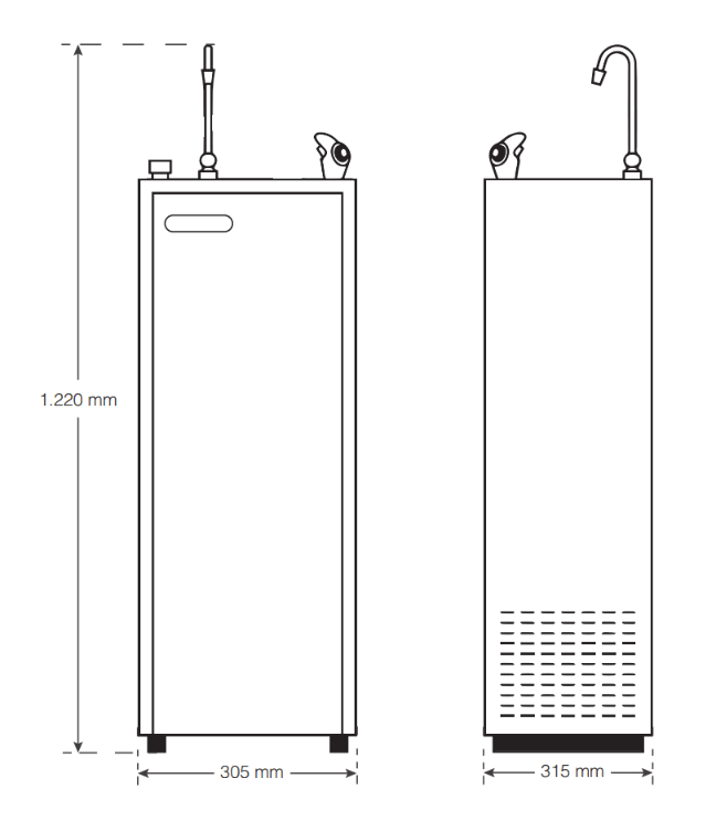 Fuente de agua de acero inoxidable OsmoService
