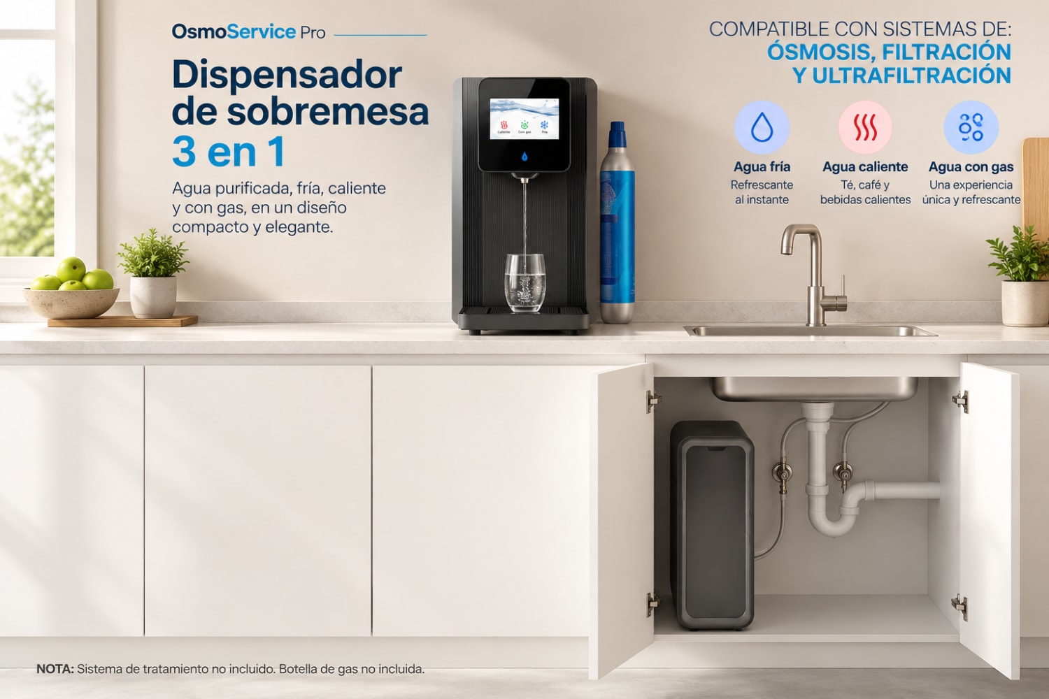 Dispensador de sobremesa OsmoService Pro (3 en 1) — 3