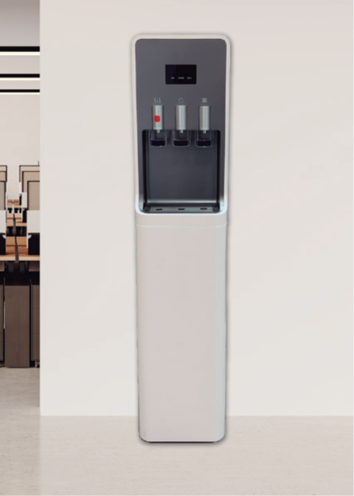 Dispensador de agua purificada de pie OsmoService con triple servicio