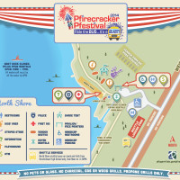 map of events on lake for Pflugerville Pfirecracker Pfestival 2014