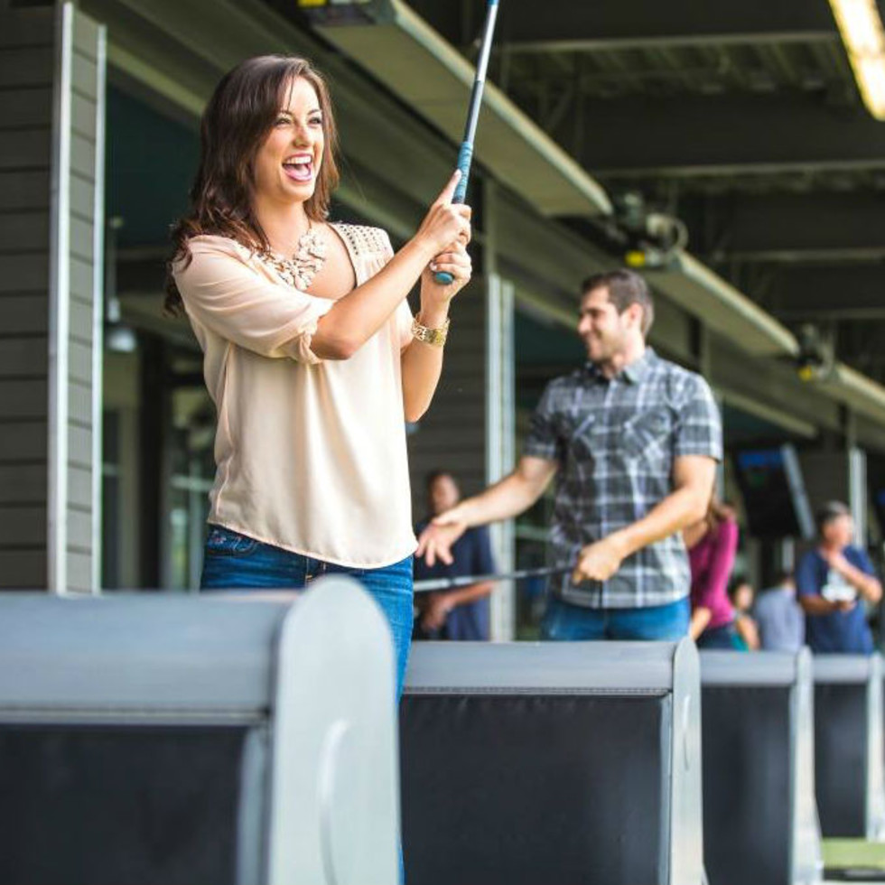 TopGolf smiling woman