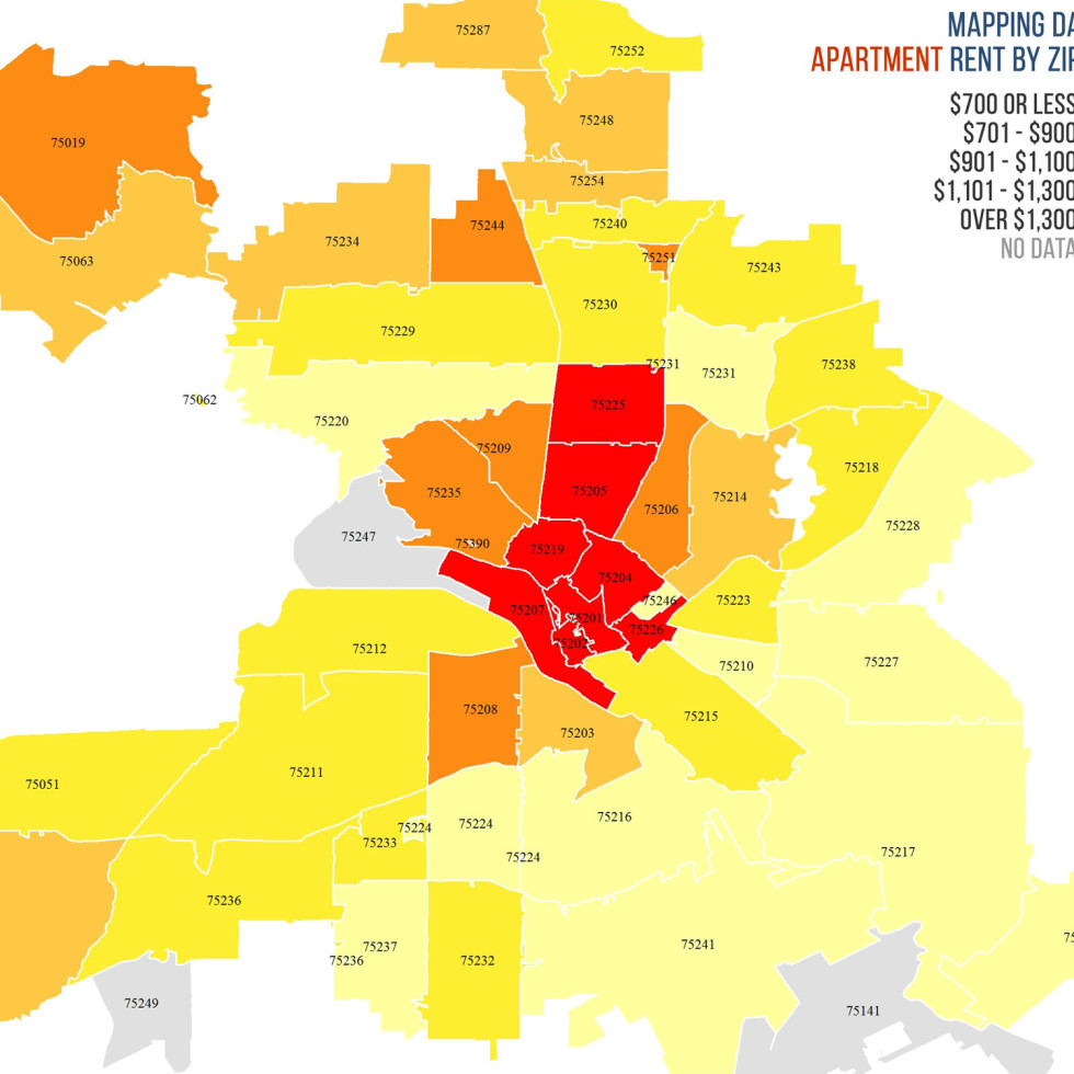 Zip Code Map Dallas Are You Renting In One Of Dallas' Most Expensive Zip Codes? - Culturemap  Dallas