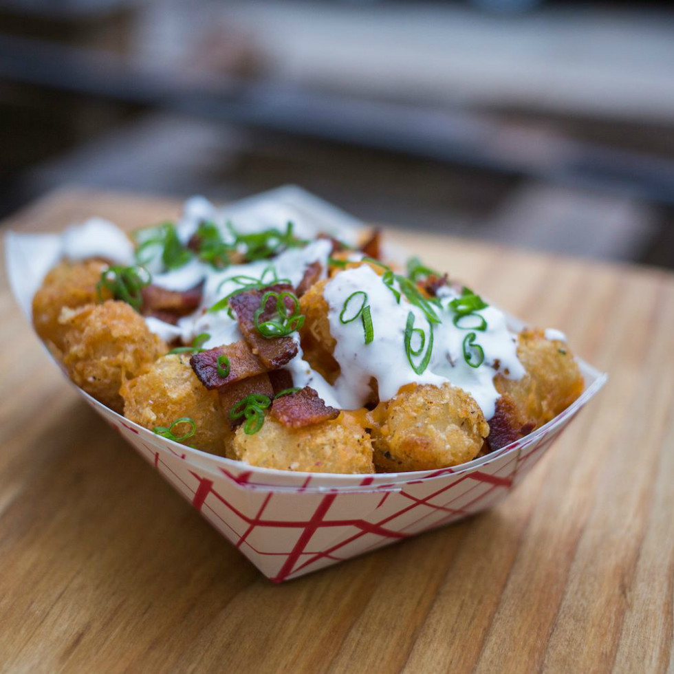 Container Bar Rainey Street food truck tater tots