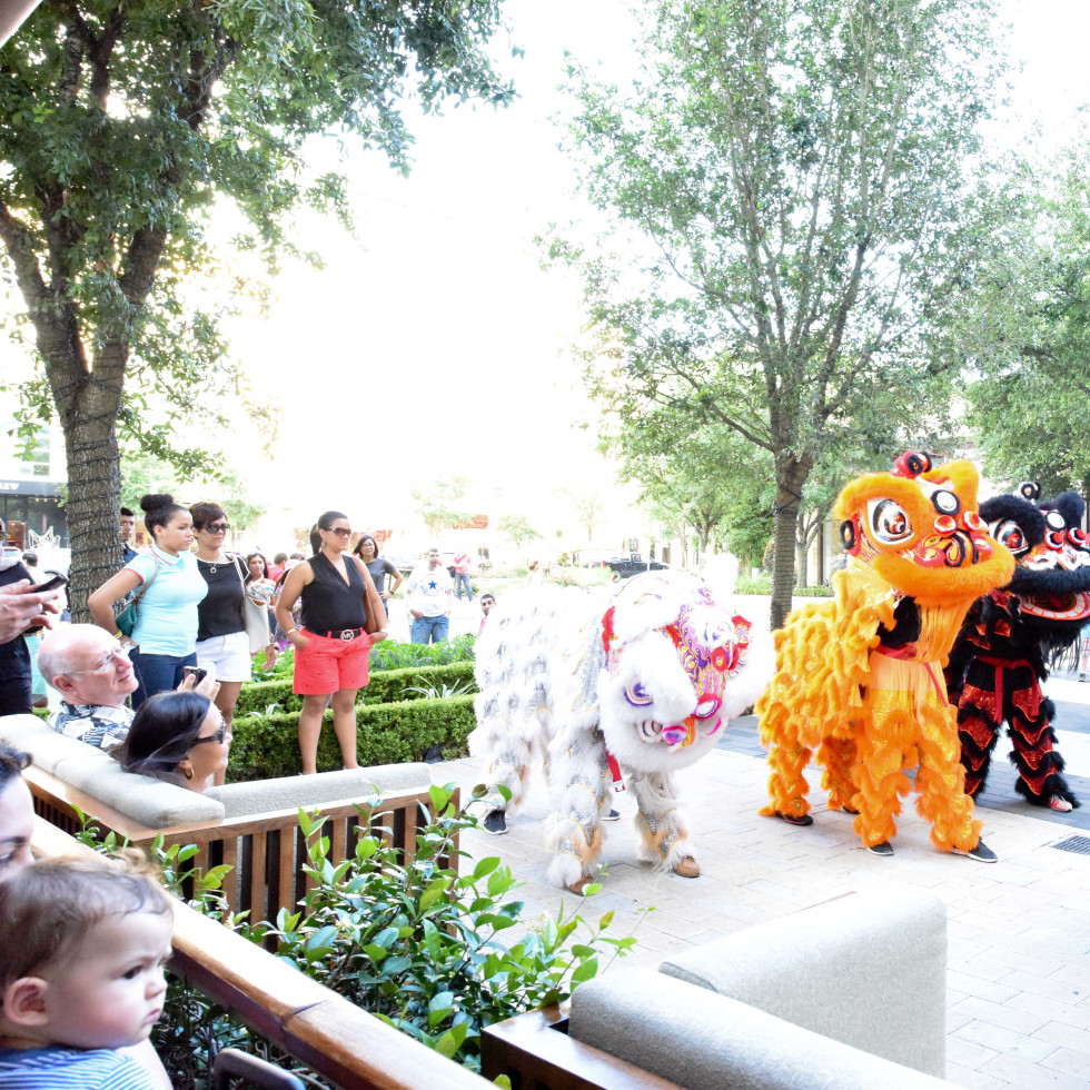 News, Shelby, Curry Crawl , June 2015, Lion Dancers in CITYCENTRE Courtyard