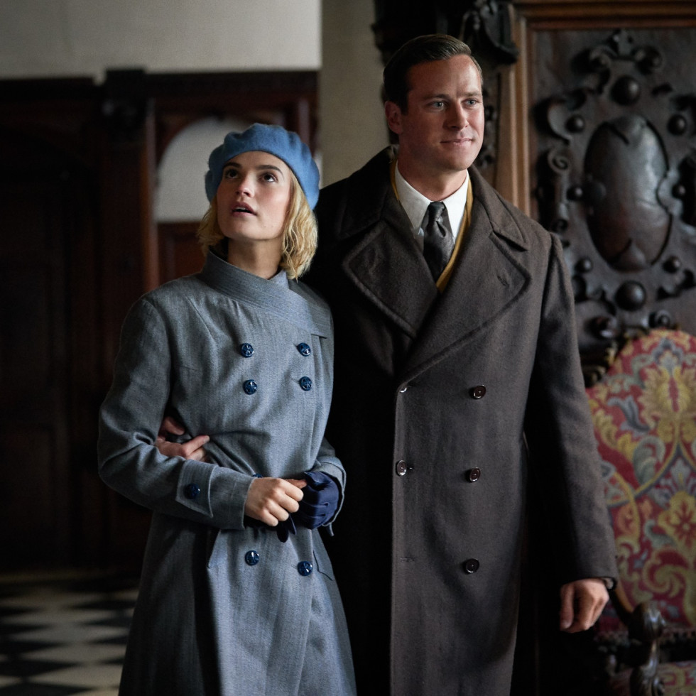 Lily James and Armie Hammer in Rebecca