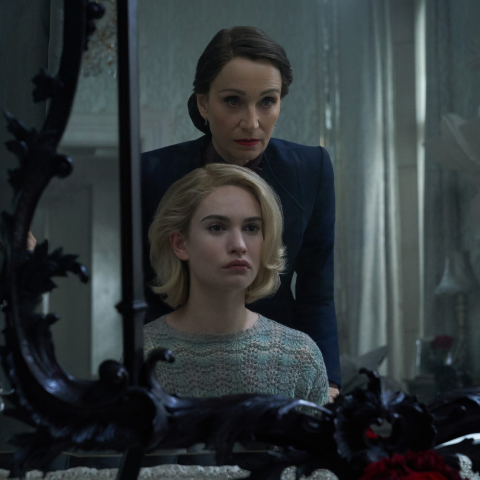 Lily James and Kristin Scott Thomas in Rebecca