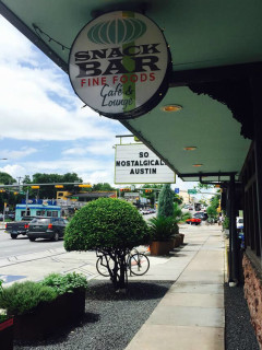 Snack Bar Austin restaurant South Congress sign