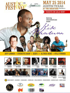 poster for 2014 Austin Jazz Festival at The Backyard