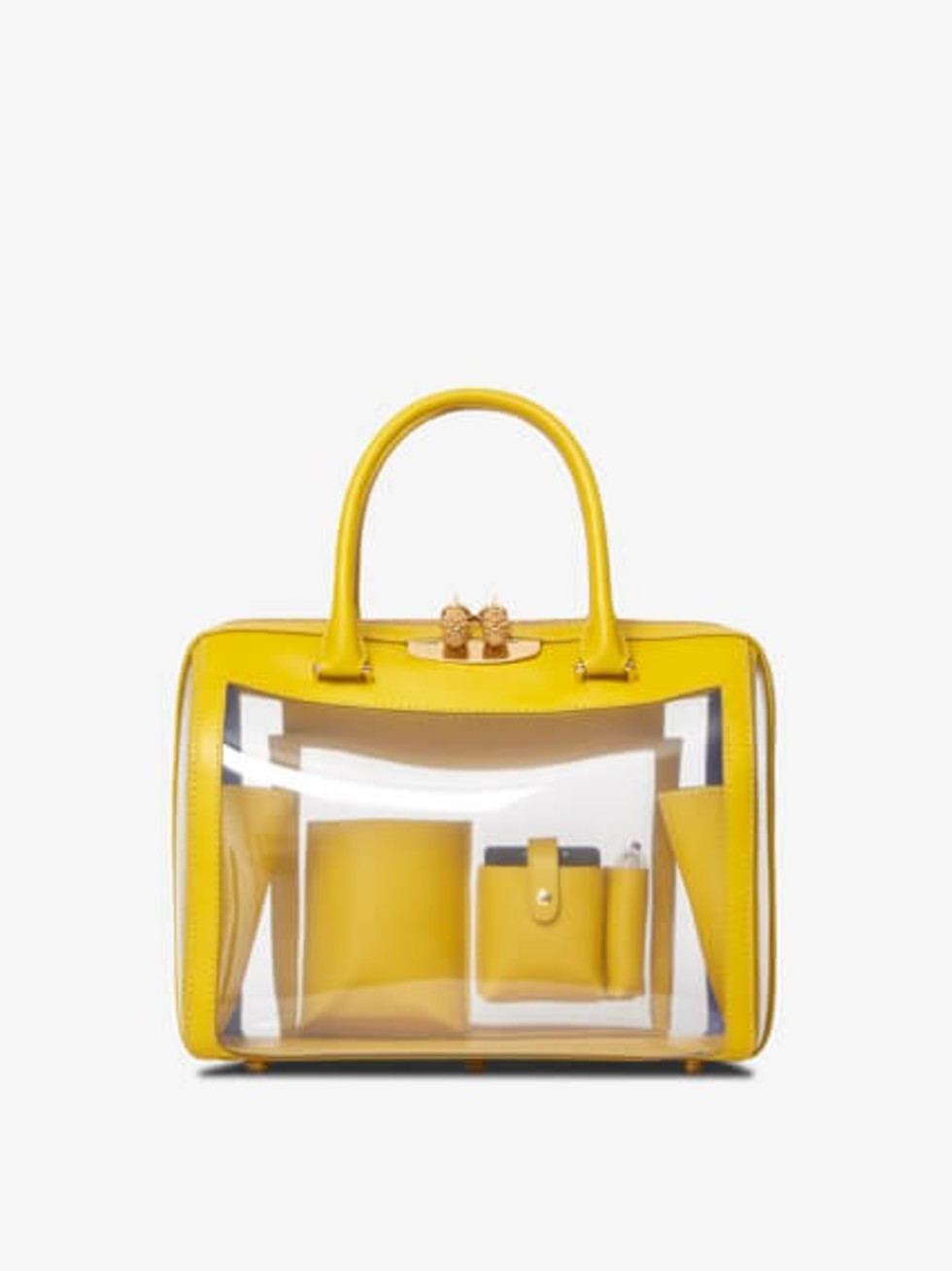 Tyler Ellis clear plastic and waterproof leather handbag
