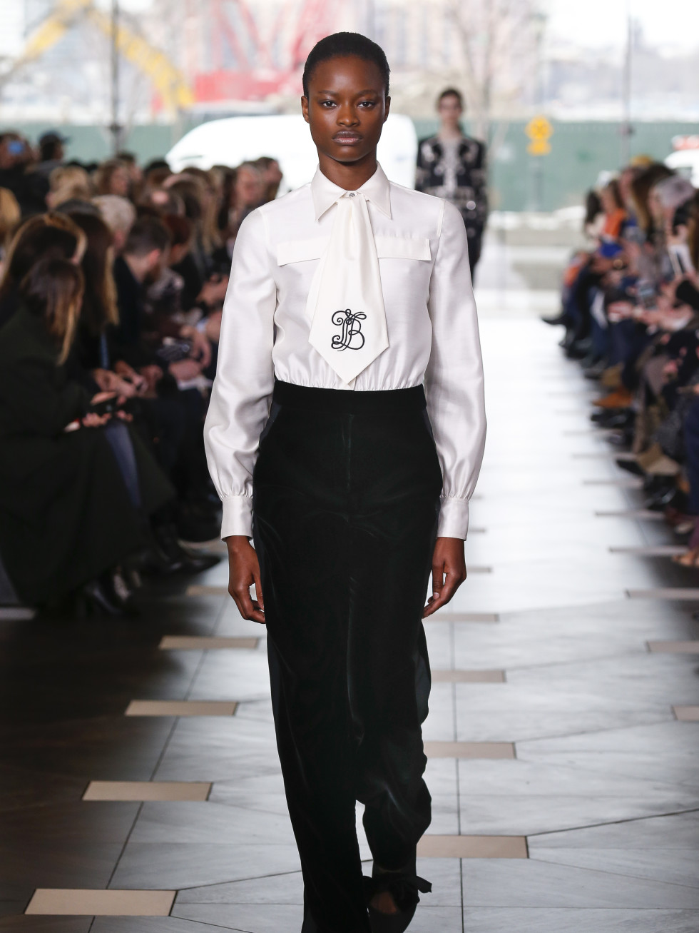 Tory Burch monogrammed blouse look 34