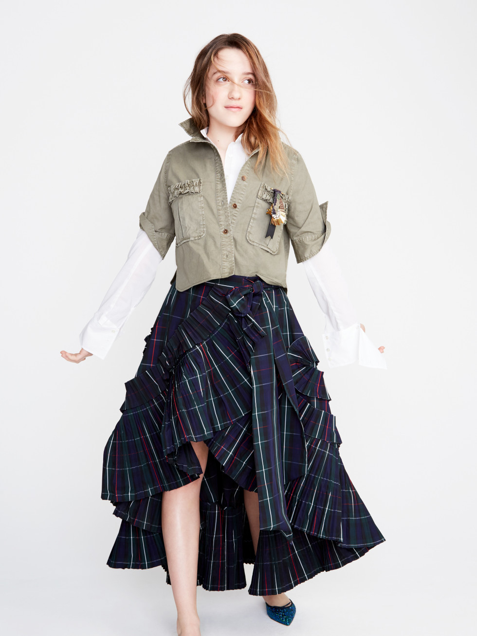 Mathilda Gianopoulos, daughter of Molly Ringwald, models J.Crew fall 2017