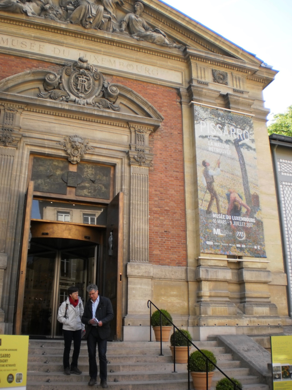 "Pissarro in Eragny" banner at Musee du Luxembourg in Paris