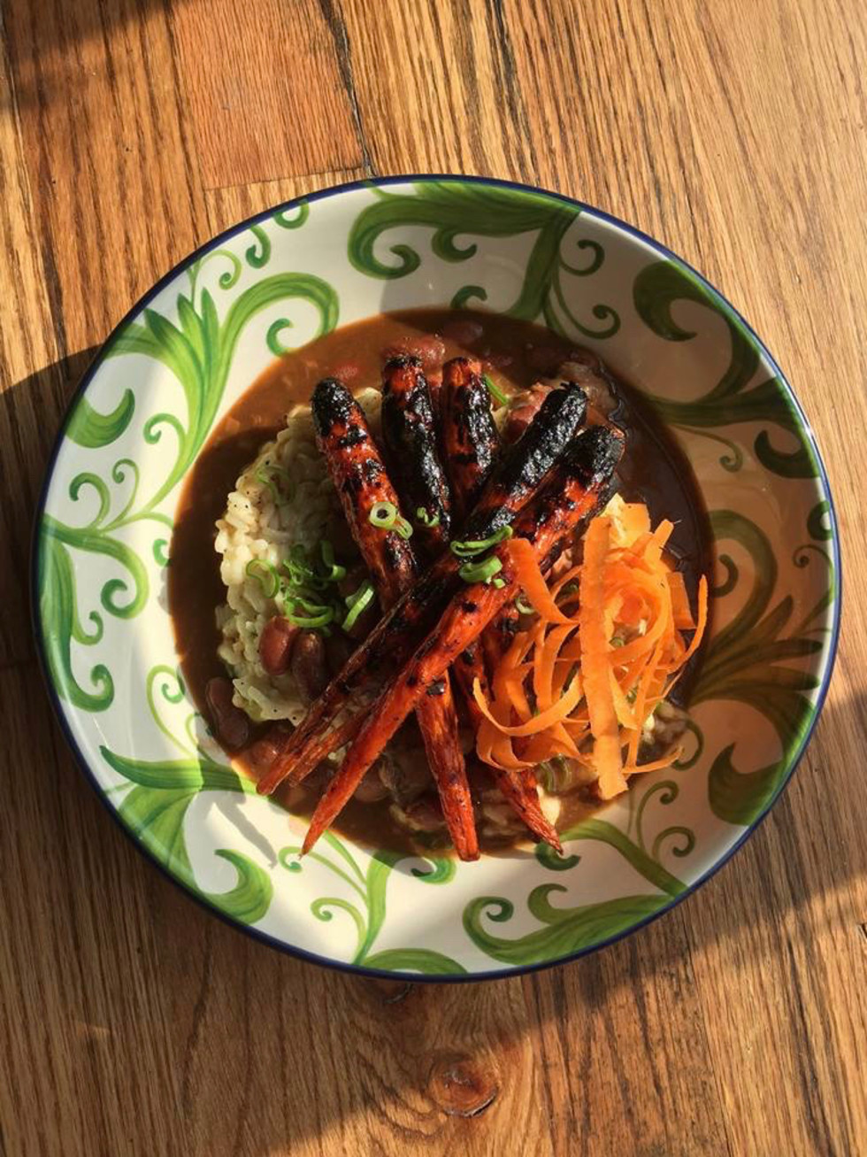Ritual pork trotter charred carrots