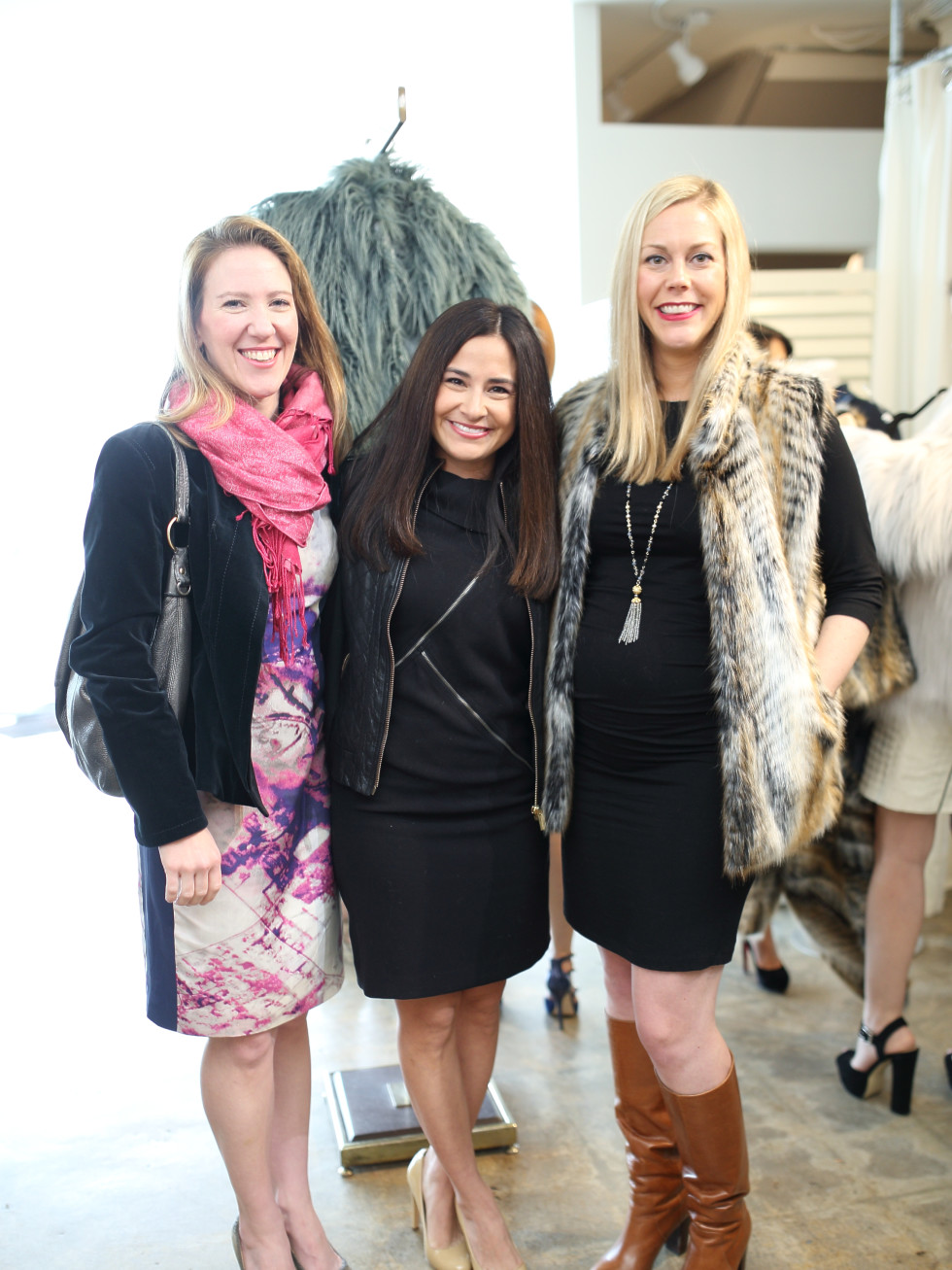 Michelle Phillips, Monica Garza, Heather McLeskey Conerly at Miles David fashion show