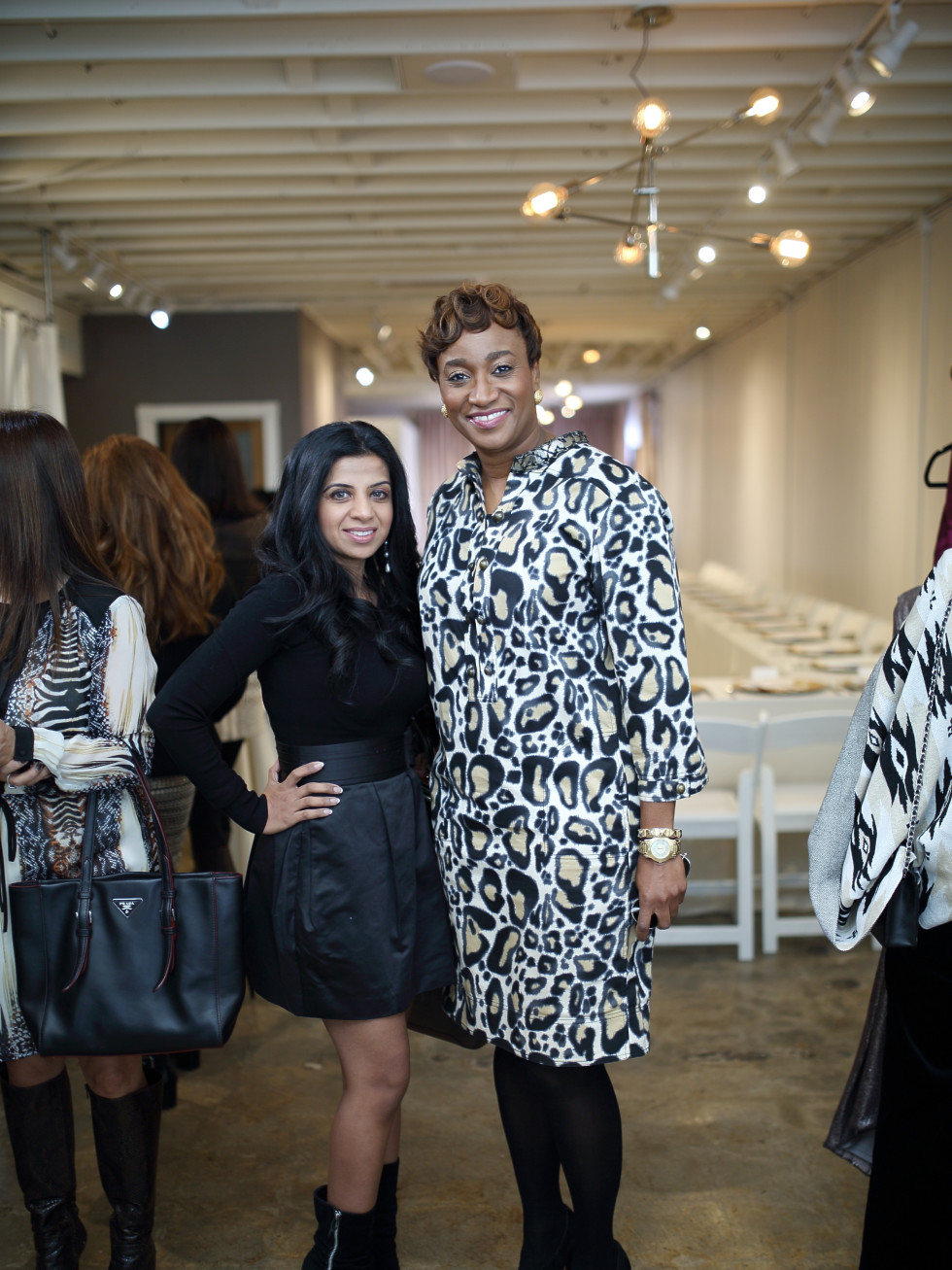 Farida Abjani, Andrea Bonner at Miles David fashion show