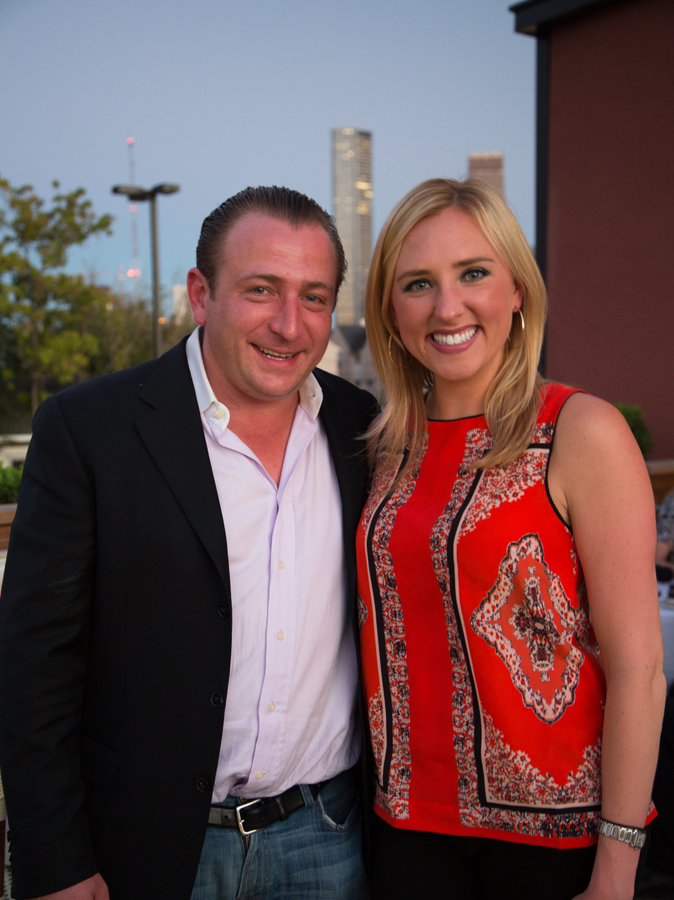 B&B Butchers terrace party 21. B&B Butchers & Restaurant owner, Benjamin Berg, and Emily Hanley
