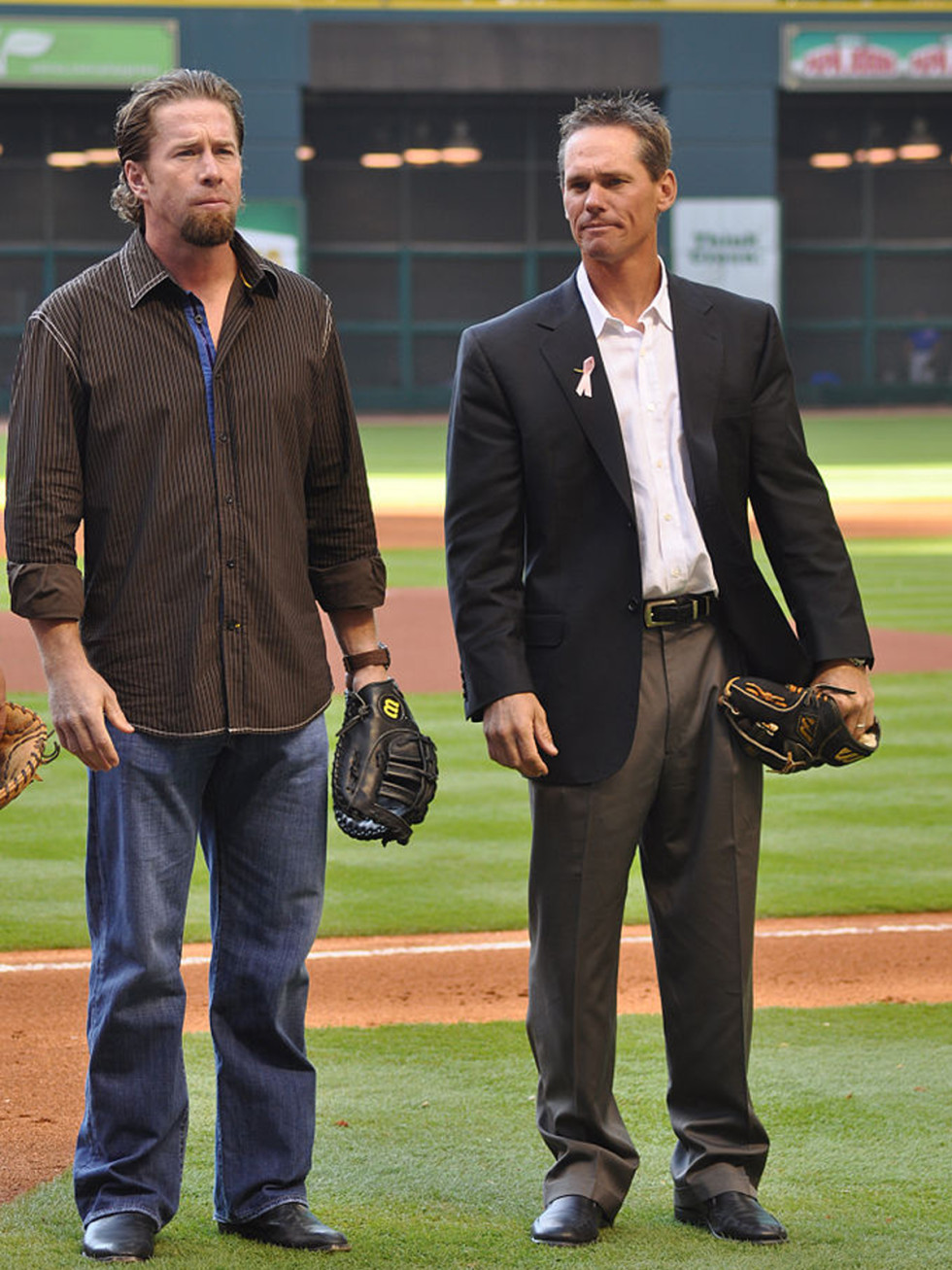 Jeff Bagwell and Craig Biggio on opening day April 6, 2009 The Killer Bs
