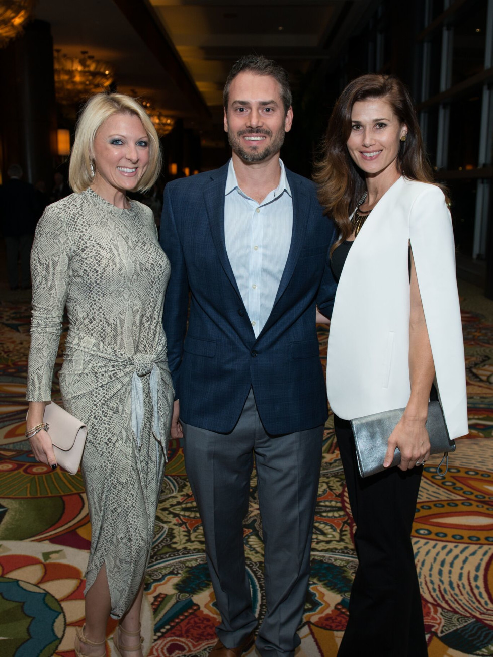 Lindsay Stewart, Craig and Karrie Yager at MD Anderson Legends dinner