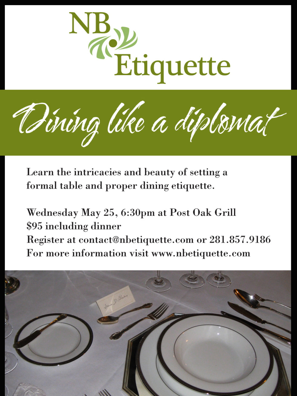 Etiquette Class Dining Like a Diplomat Event CultureMap Houston