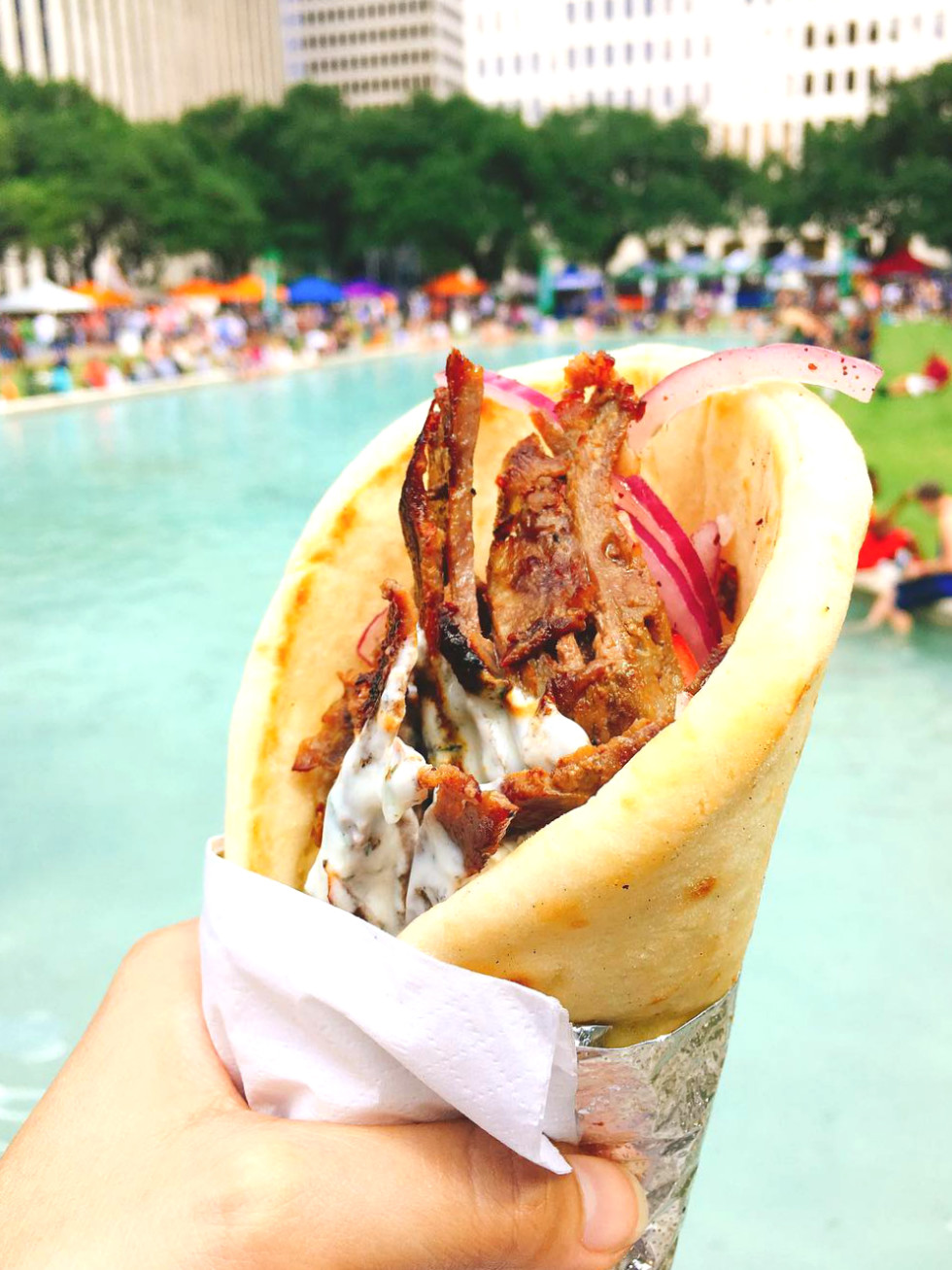 Houston Food Fest downtown pita