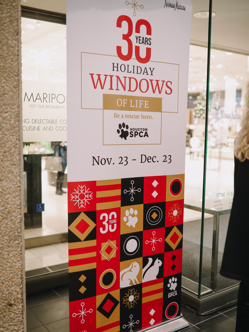SPCA Neiman Marcus Holiday Windows of Life puppies kittens Houston