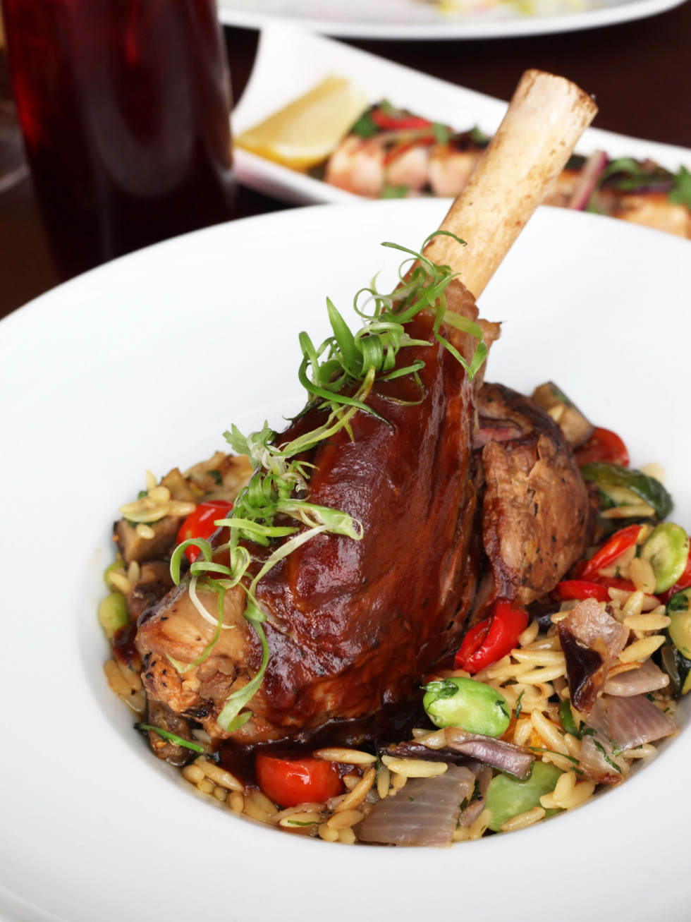 Ouzo Bay lamb shank