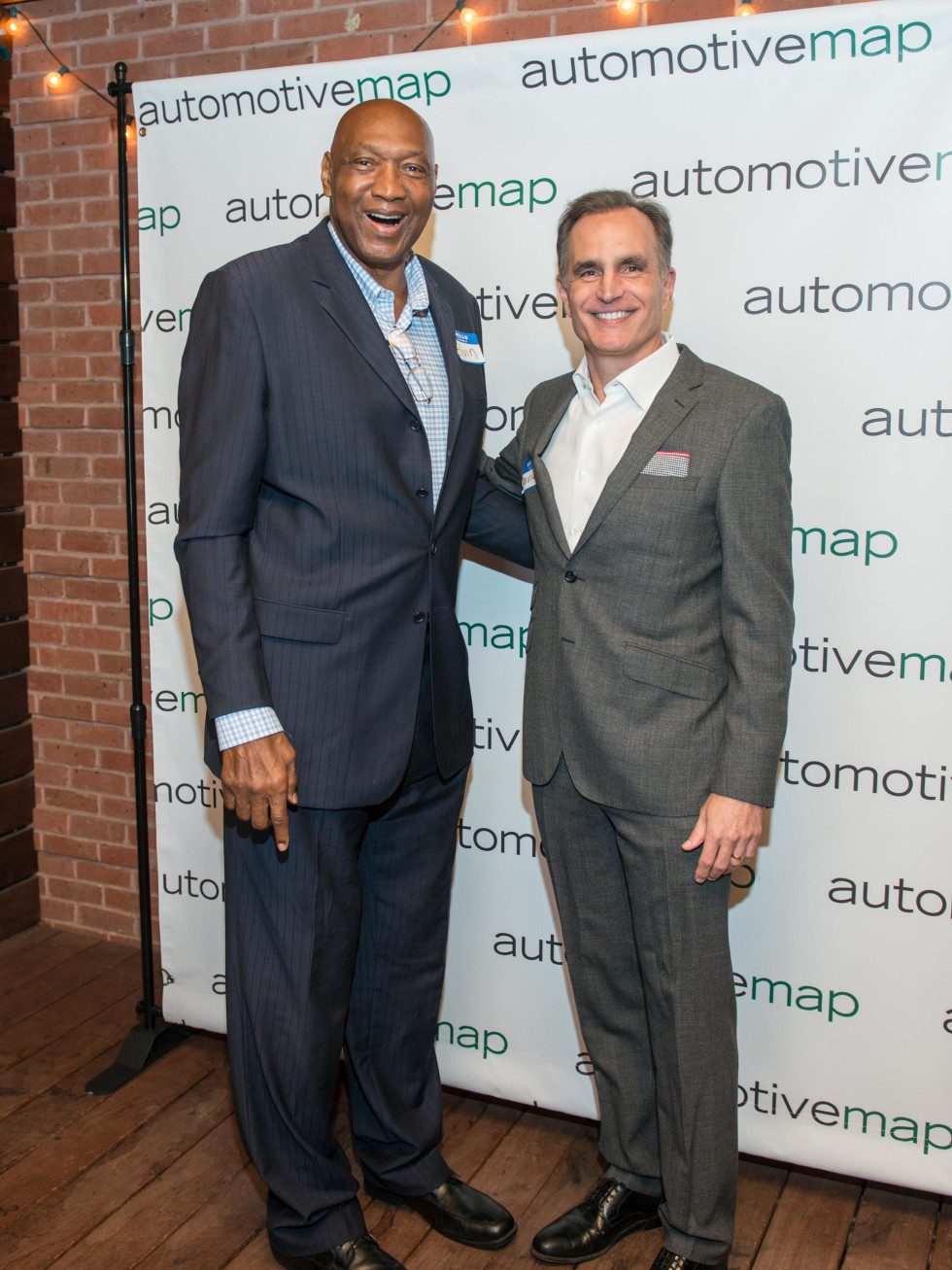 Automotive Map launch party 2019 Elvin Hayes and David Gow