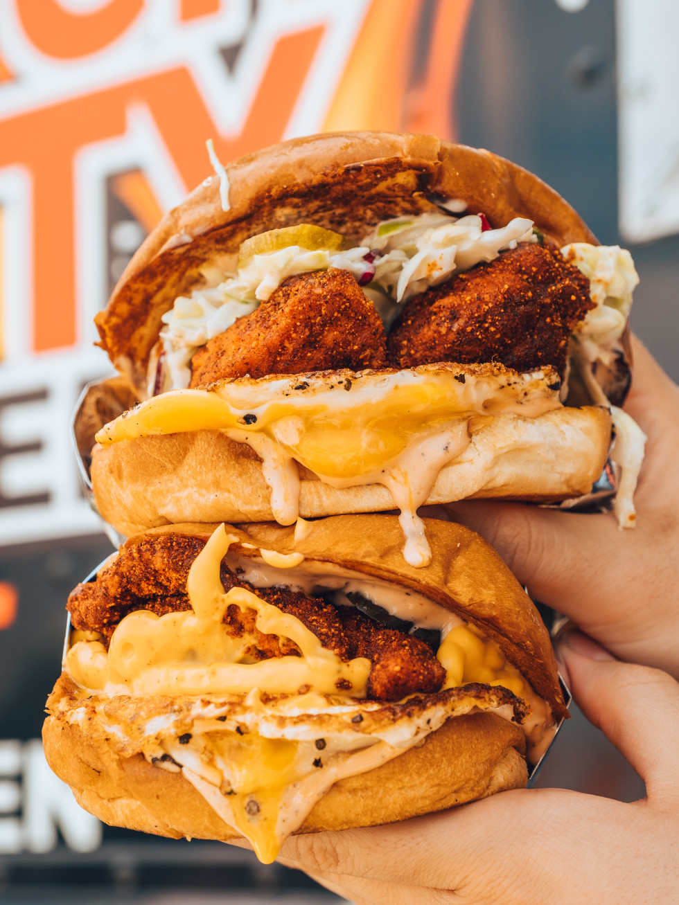 Clutch City Cluckers sandwiches