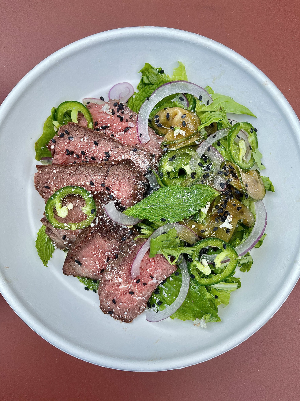 Salt & Time Cafe wagyu steak salad