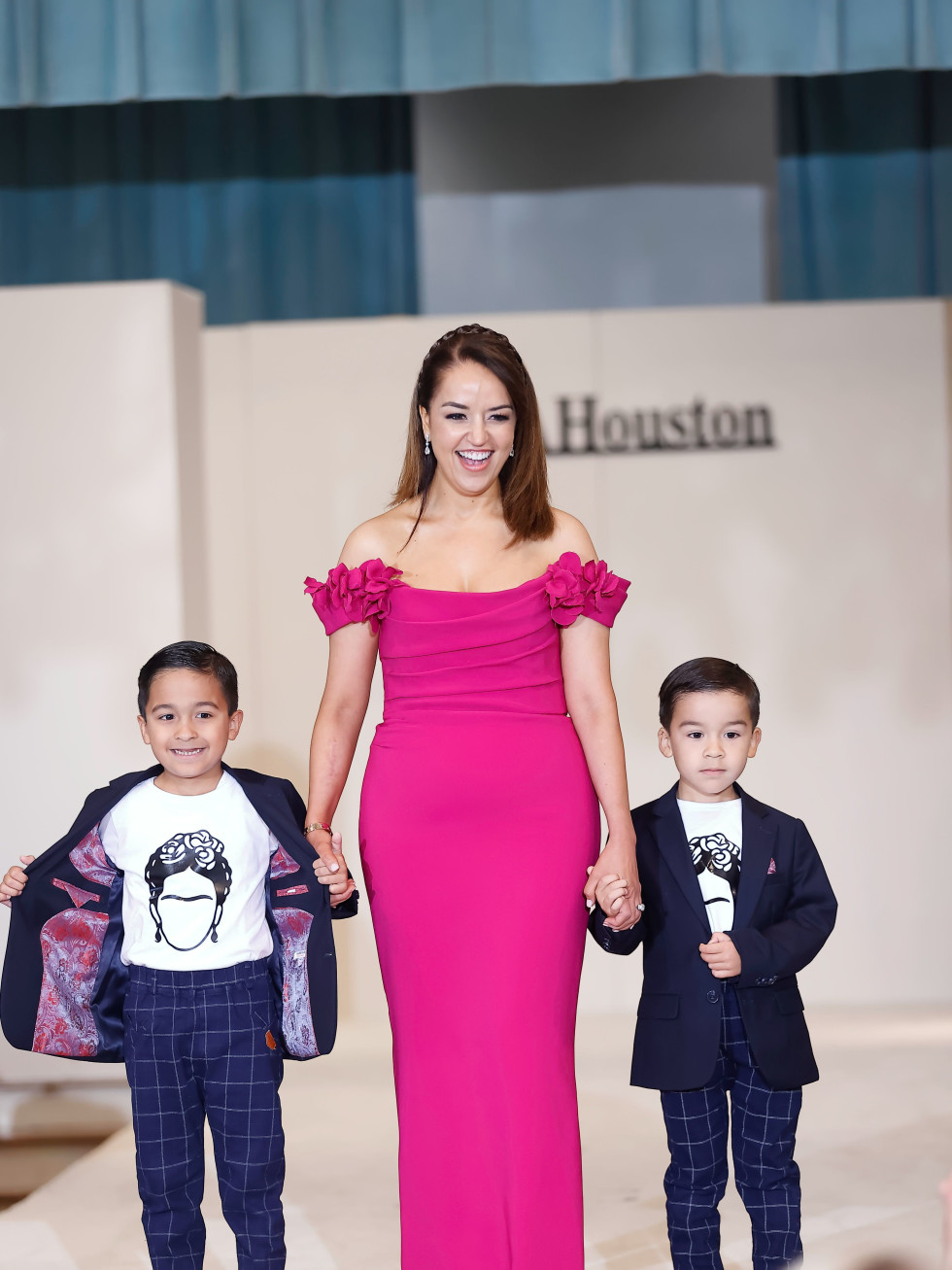 LCA Houston Mother's Day Soiree 2022 Maria Moncada Alaoui with her nephews