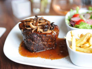 First taste at Bistro Menil September 2014 steak closeup